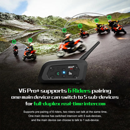 Intercomunicador EJEAS V6 PRO+/PLUS Helmet Bluetooth