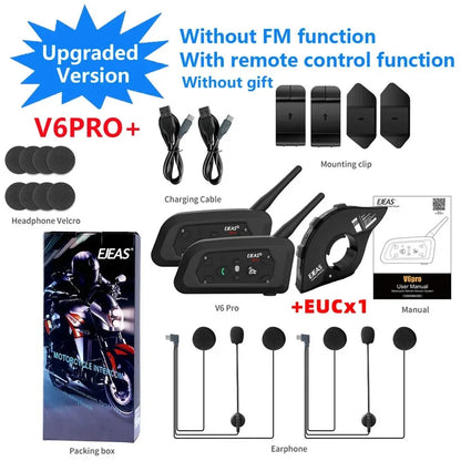 Intercomunicador EJEAS V6 PRO+/PLUS Helmet Bluetooth