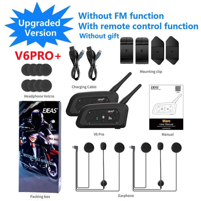 Intercomunicador EJEAS V6 PRO+/PLUS Helmet Bluetooth