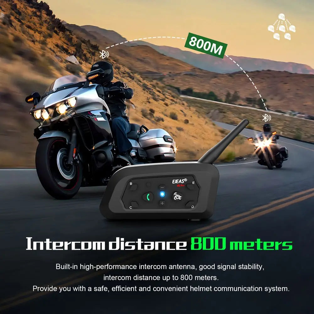 Intercomunicador EJEAS V6 PRO+/PLUS Helmet Bluetooth