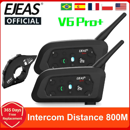 Intercomunicador EJEAS V6 PRO+/PLUS Helmet Bluetooth